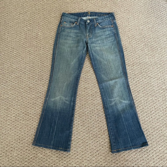 7FAM Blingy “A Pocket” Bootleg Jeans-Short Size 26 - Picture 5 of 12